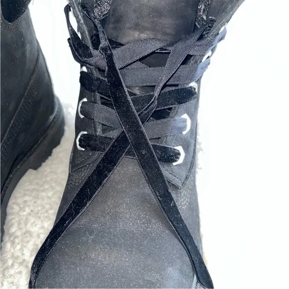 Timberland Black Velvet Women’s Boots - Picture 5 of 8